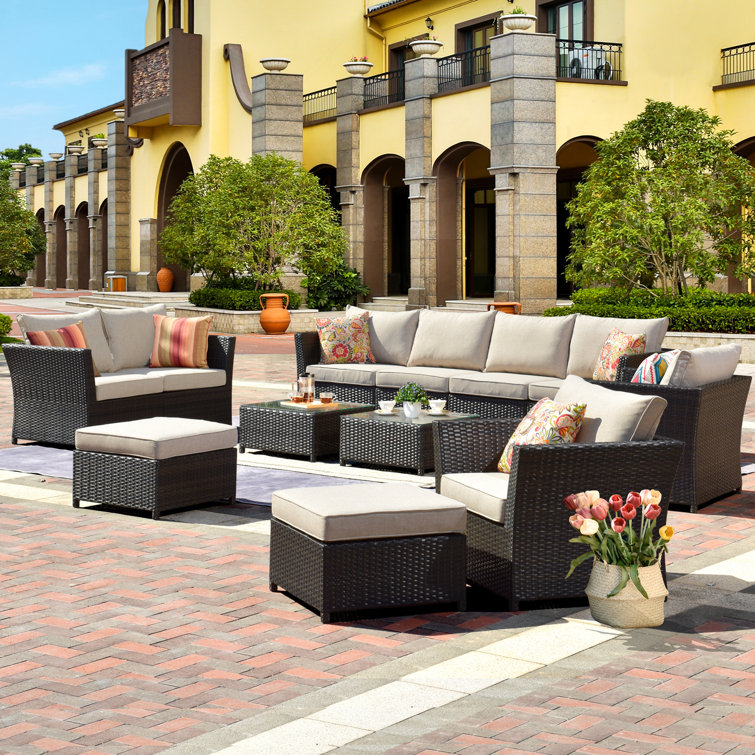 12 piece discount wicker patio set